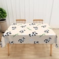 thumbnail image 2 of Mizhona Chinese Cute Panda Rectangle Tablecloth for Table Green Bomboo in Beige Table Cloths for Picnic Party Decor,54"× 72", 2 of 4