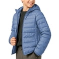 thumbnail image 3 of Zeophrasy Boys Hooded Puffer Jacket Quilted Lightweight Winter Coat Full Zip Warm Windproof Outerwear for Kids, 3 of 7