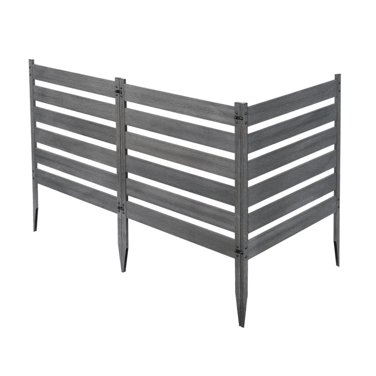 Zippity Outdoor Decorative Wood Border No-Dig Charcoal WoodTek