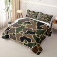 thumbnail image 3 of Feelyou Star Camo Twin Quilt Set for Boys Girls, Star Print Twin Coverlet Set, Green, 2pcs, 3 of 7