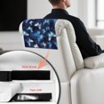 thumbnail image 6 of COEQINE Recliner Headrest Covers PU Leather Headrest Protector with Hook and Loop Straps, Universal Head Rest Covers for Recliner Office Chair Home Decor, 17x27 Inch, Blue Butterfly, 6 of 7