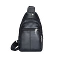 thumbnail image 3 of Xihbxyly Bolso Bandolera de Piel Sintética para Hombre, con Correa Ajustable, Tamaño 30 X 17 X 9 Cm, Ideal para Viajes, Senderismo, Ciclismo, Gimnasio y Uso Diario, Color Negro o Marrón., 3 of 7