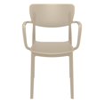 thumbnail image 4 of Pemberly Row Fauteuil d'Extérieur Moderne en Taupe, 4 of 7
