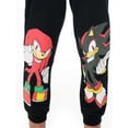 thumbnail image 4 of Sonic The Hedgehog Kids Jogger Sweatpants - Shadow & Knuckles Classic Design with Pockets, Black, Medium(8-10yrs), 4 of 5