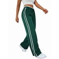 thumbnail image 2 of Women'S Track Pants Loose Straight Leg Jogging Sweatpants Warm-Up Sports Green XL, 2 of 7