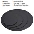 thumbnail image 4 of Uxcell 4" 6" 8" 10" Round Plant Coasters Felt Reversible Pad Mat, Black 16in1 Set, 4 of 5