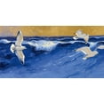 thumbnail image 2 of Novak, Shirley 18x11 White Modern Wood Framed Museum Art Print Titled - Seagulls with Gold Sky Crop, 2 of 4