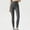Dark Gray, variant on Womens Yoga Pants Yoga Leggings Stretchy Waist Belly Control Workout Trousers Zipper Solid Color Comfortable Tights Slim Fit Daily Running Jogger Dark Gray