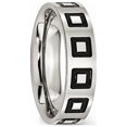 thumbnail image 4 of Mens 6mm Enameled Stainless Steel Comfort Fit Wedding Band Ring, 4 of 6