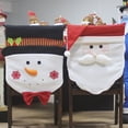 thumbnail image 1 of Funda trasera para silla de Navidad 2 piezas JAMW muñeco de nieve para cocina hotel decoración de fiesta Sencillez, 1 of 5
