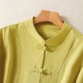 thumbnail image 6 of Kezqiaxn Button Down Shirts for Women Fashion Half Sleeve Crew Neck Summer Tops Business Casual Dressy Blouses, 6 of 9