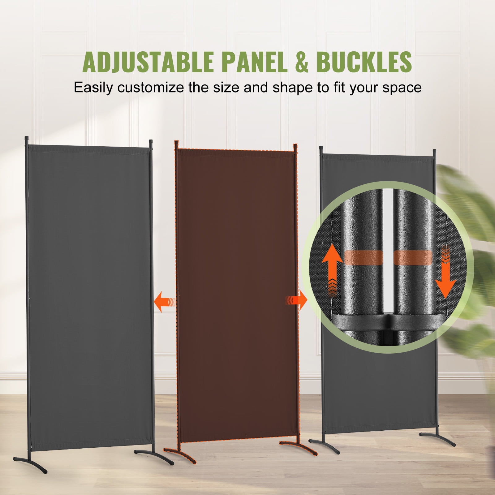 KFFKFF 3 Panel Room Dividers, Foldable 89*72 Inch Privacy Panels, Cloth Sectional Dividers for Workspace, Bedroom, Meal Space, Study Room