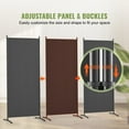thumbnail image 4 of VEVOR Room Divider 3-Panel Folding Privacy Screen Fabric Partition Office Gray, 4 of 9