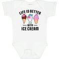 thumbnail image 3 of Inktastic Life is Better with Ice Cream Boys or Girls Baby Bodysuit, 3 of 5