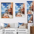thumbnail image 4 of Designart "De Stijl-Inspired Landscape With A Lighthouse" Ocean Floater Framed Canvas Art Print, 4 of 5