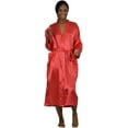 thumbnail image 3 of Women's Long Silky Poly Satin Robe in Variety of Colors, Sizes S-XL, Up2date Fashion Style-Gwn14, 3 of 3