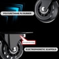 thumbnail image 2 of ATruck Office Chair Wheels, Smooth Silent Casters for Hardwood & Carpet, PU Polymer, Set of 5 (Black, 3 Inches), 2 of 6