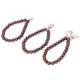 thumbnail image 4 of 3 Pcs 12mm Pearl Phone Chain Three Styles Delicate Color Pearl Mobile Phone Case Key Hanging Chain with Metal Buckle Brown, 4 of 8