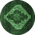 thumbnail image 1 of Ahgly Company Indoor Round Persian Emerald Green Traditional Area Rugs, 7' Round, 1 of 4