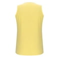 thumbnail image 6 of WCMZJ Womens Tank Tops Loose Fit V Neck Ruched Sleeveless Tops Casual Basic Shirts to Wear with Legging Yellow XL, 6 of 7
