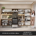 thumbnail image 4 of Cocina Integral 293cm Con Fregadero Emilly Madesa 09 Marrón, 4 of 6