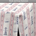 thumbnail image 4 of Nautical Blue Dog Crate Cover, Vintage Marine Themed Pattern of Lighthouse and Shapes Print, Easy to Use Pet Kennel Cover Small Dogs Puppies Kittens, 7 Sizes, Night Blue and Vermilion, by Ambesonne, 4 of 6