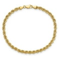 thumbnail image 3 of Auriga Fine Jewelry 10K Yellow Gold 4mm Regular Rope 9inch Chain Anklet for Women, 3 of 4
