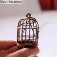 thumbnail image 3 of art de Fer Fait Oiseau Rouillé cage Succulente Décoration Panier à Fleurs micro Paysage, 3 of 6