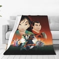 thumbnail image 1 of Manta Mulan para hombre y mujer, manta de tela súper suave y esponjosa, acogedora y cálida, adecuada para sofá, cama, manta de viaje, regalo para todas las estaciones, 80 "X60", 1 of 8
