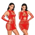 thumbnail image 5 of Lencería Sexy de talla grande para mujer, Body de una pieza, ropa interior transparente, transparente, abierta, sin tirantes, medias corporales eróticas, 5 of 5