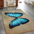 thumbnail image 4 of Area Rug for Living Room, Blue Butterfly Non-Slip Indoor Large Carpet for Bedroom/Dining Room, Vintage Animal Painting Aesthetic Artistic Washable Low-Profile Floor Mat Runner Rugs - 2.7 x 5 Ft, 4 of 7
