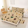 thumbnail image 2 of Homewish Vintage Cottage Witch Halloween Bed Sheets,Magical Book Print Full Size Sheets,Beige Tan,4 Pieces,1 Flat Sheet,1 Fitted Sheet and 2 Pillowcases, 2 of 6