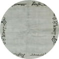 thumbnail image 1 of Ahgly Company Indoor Round Abstract Gunmetal Gray Abstract Area Rugs, 6' Round, 1 of 6