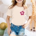 thumbnail image 6 of Hessimy Short Sleeve T Shirts for Girls Casual Kids Tshirts Casual Tees Tunic Tops(Beige,8-9 Years), 6 of 8