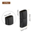 thumbnail image 2 of Uxcell 10x5mm Jewelry Bracelet Clasps, 4 Pack Flat Leather Clasp for Jewelry Bracelet Craft Making DIY, Black（24mm）, 2 of 7