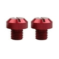thumbnail image 2 of Redempat Enhanced Performance M10x25 Rearview Mirrors Thread Hole Plug Screw Bolts Red Positive 10mm 1Set, 2 of 6