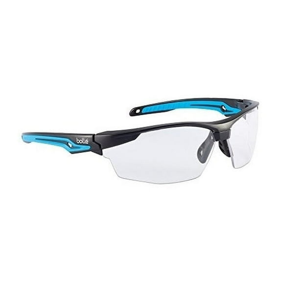 Boll� Safety 40301, Tryon Safety Glasses Platinum, Black/Blue Frame, Clear Lenses