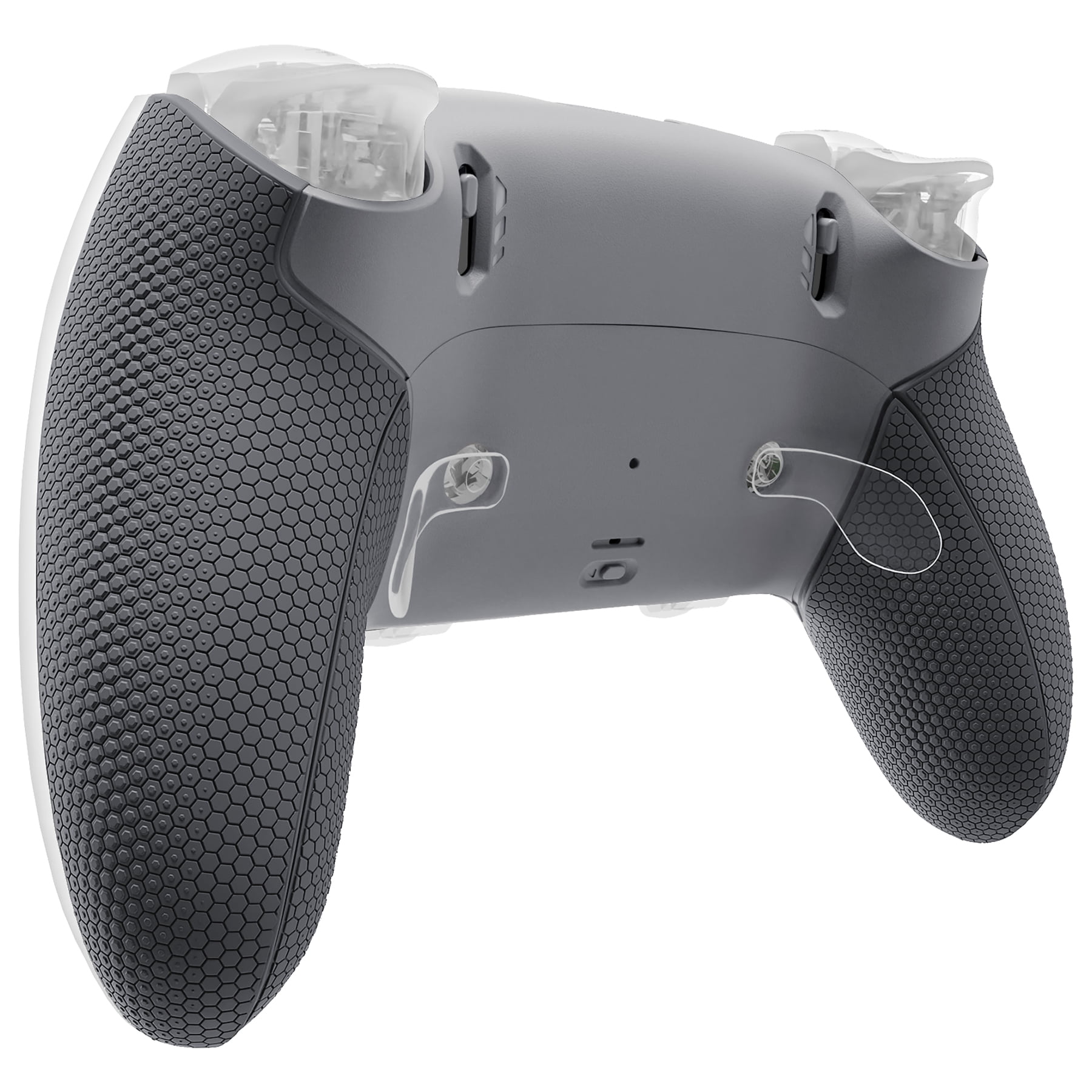 eXtremeRate Beyond-ARC Shell Kit for PS5 Edge Controller - Rubberized Grip Front & Back Cover (New Hope Gray & Classic Gray)