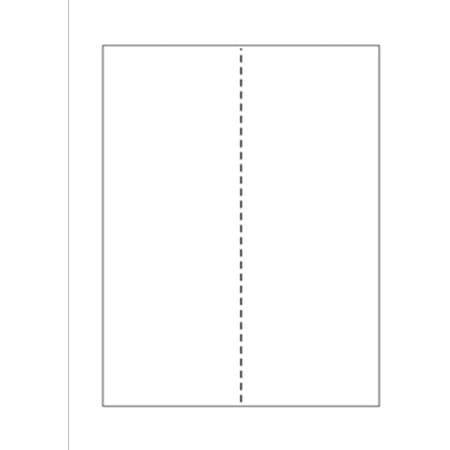 Business Form w Single Perforation(4.25"), 8.5"x11" White 67lb Vellum-250 Sheets