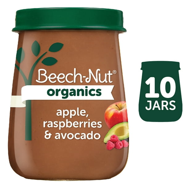 (10 Pack) BeechNut Organics Stage 2, Apple Raspberries & Avocado Baby