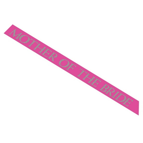 Mother of The Bride Pink Poly-Satin Sash