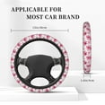 thumbnail image 3 of Fuzoiu Peonies And Roses Print Elastic Stretch Steering Wheel Cover, Universal 15 Inch Automotive Steering Wheel Cover, Anti-Slip Sweat Absorption Universal Car Accessories for Women Men, 3 of 6