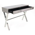 thumbnail image 5 of Empire Art Direct  Silver Lizard Exotic Leather Console Table with Stainless Steel Legs K-D, 5 of 14