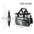 thumbnail image 3 of FORMRS Insulated Cooler Bag 24 Cans Capacity Soft Leakproof Lunch Box with Side Pockets, Moon and House, 3 of 7