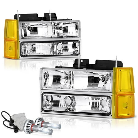 - VIPMOTOZ For 1994-1998 GMC C/K Pickup Truck Suburban Yukon Headlights