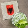 thumbnail image 2 of Albania Coat Of Arms 4'' X 4'' Square Wooden Coaster, 2 of 3