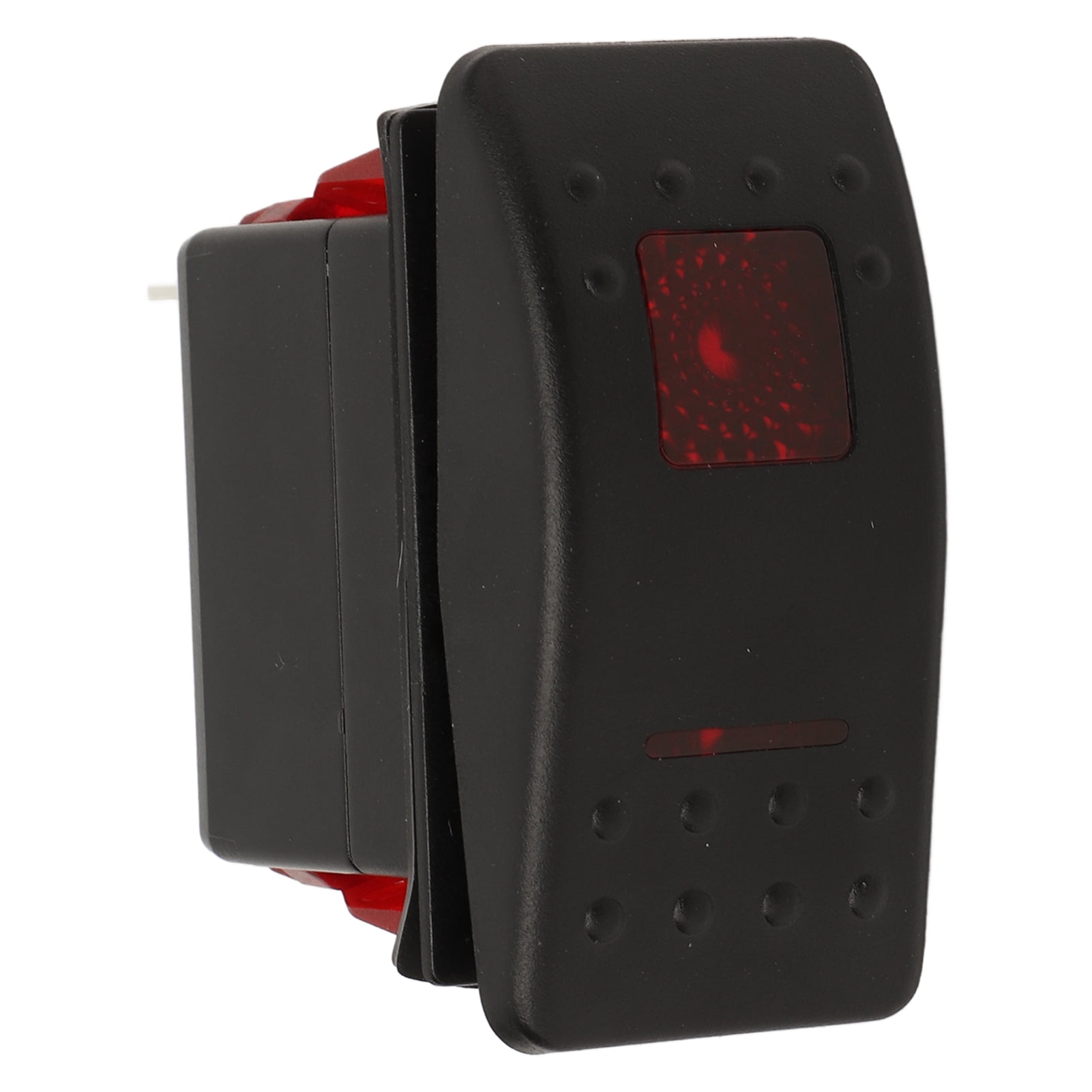 Boat Toggle Switch, Red Indicator Light Multi Protection Black Marine Rocker Switch For 1224V