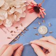 thumbnail image 2 of 30pcs 3.5mm Rose Gold Crimps Ends for Jewelry Making Crimp Ends Fold Over Cord Ends Jewelry Finding Kit, 2 of 8