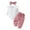 Pink, variant on LYHaoo Autumn Winter Baby Girls Long Sleeve Romper And Pants Outfit Soft Warm Two Piece For Infant Toddler Girls Outfit Sets Sizes 9-12 Months(Blue)