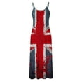 thumbnail image 4 of Busydd Womens 4th of July Dress American Flag Graphic Sundresses V Neck Sleeveless Independence Day Maxi Dress, 4 of 5
